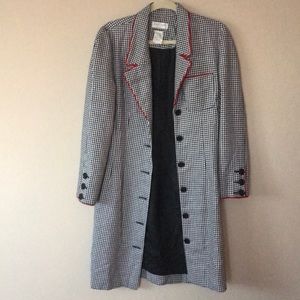 Vintage Ann Taylor houndstooth coat button down 80s 90s